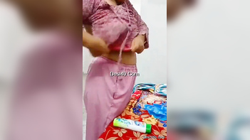 Recorded Video of Desi Wife Wearing Clothes After Intimate Encounter