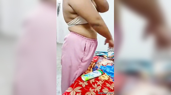 Recorded Video of Desi Wife Wearing Clothes After Intimate Encounter