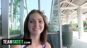 Lucky Fan Wins Date With Redhead Teen Pornstar!