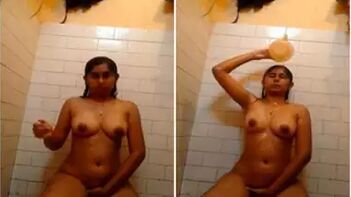 Naked Desi Angel Sneaks Into Shower For Relaxation and Pleasure - Xxx Peach Fingering Session