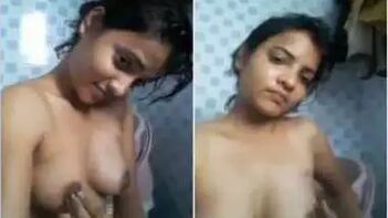 Desi Teen Experiments by Exposing Xxx Tits to Ease Boredom with Boyfriend