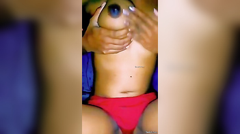 Indian Model Unleashes Sexy Striptease Show With Alluring Dark Nipples