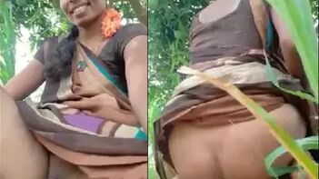 Telugu Wife Exposes Her Private Parts Outdoors - Shocking Public Display!