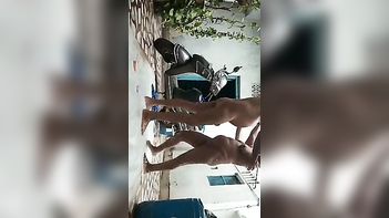 Delightful Desi Lovers Rejuvenate With Air Baths After Passionate Encounters