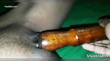 Indian MILF Gets Creative With Rolling Pin During Sexy Games in Bedroom