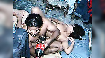 Mature Indian Couple Enjoying Intimate Foreplay Moment