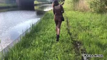 Indian Prostitute With Tattoos Gets Picked Up and Fucked Outdoors in Public