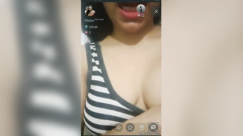 Watch Nisha's Tantalizing Nipple Show on Tango Live!