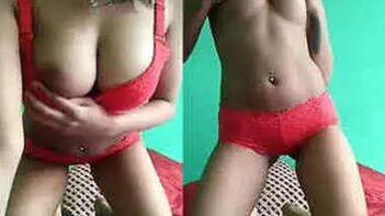 Watch: Indian Woman Sizzles As She Strips Down To Just Her Red Bra On Camera