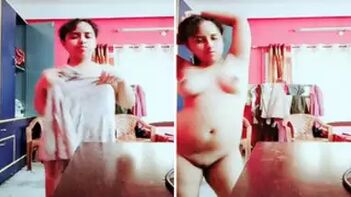 Desi Girl Oiling Her Body Captured on Webcam Video – A Sight to Behold!