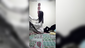 Tempting Indian Wife Dries Her Hair and Flaunts Her Sexy Boobs and Buttocks