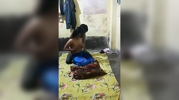 Man Surprises Desi Girlfriend By Gently Cupping Her Xxx Boobies From Behind
