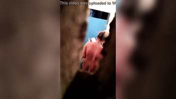 Woman Boos Bathroom Cleaning Routine With Anal Cleansing