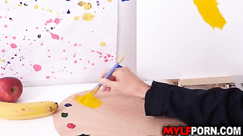 India Summer Creates Sensual Nude Paintings With Johnny Castle: An Intimate Look at the Smoking Hot Milf Artist's Work