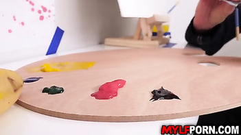 India Summer Creates Sensual Nude Paintings With Johnny Castle: An Intimate Look at the Smoking Hot Milf Artist's Work