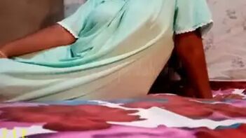Experience Desi Aunty's Intimate Handjob on Your Husband's Cock!