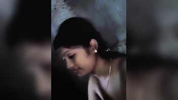 Sensational Desi Girlfriend Sucking Her Lover's Cock Passionately