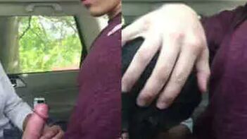 Slim Pakistani Woman Gags On Her Partner's Hard Xxx Member in His Vehicle