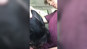 Slim Pakistani Woman Gags On Her Partner's Hard Xxx Member in His Vehicle