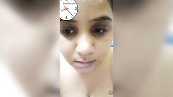 Delhi Bhabi with Big Boobs Enjoys a Relaxing Bath