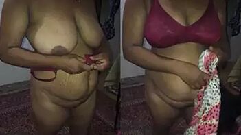 Desi Aunty Gives Guy Permission to Admire Her Xxx Jugs Before Work