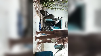 Desi Couple Explores Outdoor Shower Before Intimate Moments