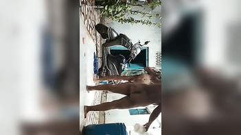 Desi Couple Explores Outdoor Shower Before Intimate Moments