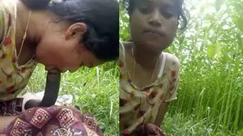 Outrageous Video Scandal: Dehati Girlfriend Caught Sucking Dick Outdoors