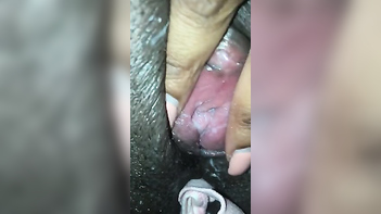 Extreme Closeup of Real Virgin Wet Creamy Pussy: Glimpse Intimate Moment of Beauty