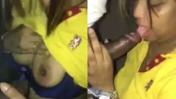 Leaked Video: Desi Office Girl Caught on Camera Sucking Boss' Cock and Licking His Boobs