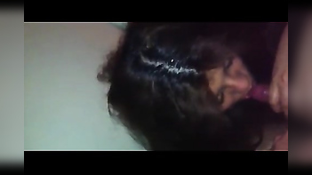 Experience Sensual Pleasure with Indian Bhabhi's Hot Blowjob Session!