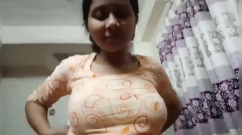 Watch Now: Hot Indian Wife Flaunting Her Sexy Boobs in Tube Video