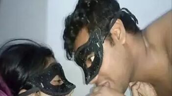 Masked Desi Lovers Start X-Rated Chudai Ritual With Adoration of Girl's XXX Tits