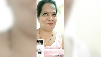 Desi Diva Flaunts Xxx Titties in Striptease Performance  for Online Client Tipping