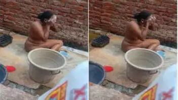 How an Indian Neighbor Secretly Washes Xxx Assets Outdoors - Captured on Camera by a Boy