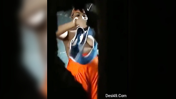 Curious Boy Captures Amateur Desi Milf With Saggy Xxx Jugs on Film