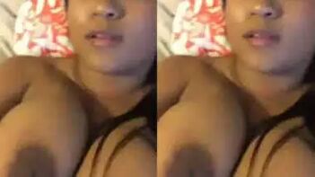 Desi Woman Flaunts Sexy Jugs On Camera With a Sexy Peachy Figure