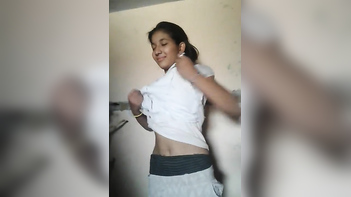 Cute Girl Looks Fabulous in Outfit After Making Love