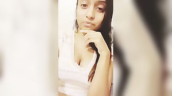 Desi Chick Masturbating, Sucking Tits, and Flashing Pussy Like a Fucking Tease