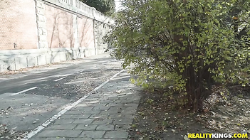 Romanian MILF Shalina Devine Sucks Dick Out of Nowhere on the Street