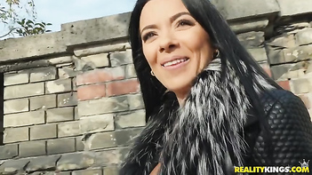 Romanian MILF Shalina Devine Sucks Dick Out of Nowhere on the Street