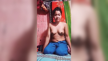 Babe Rips Off Red Top, Showing Juicy Tits, Drenched Pussy, and Seductive Curves