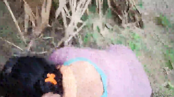 Desi Chick Deepthroats Boyfriend In Khet, Wild Sucking Action Caught On Camera