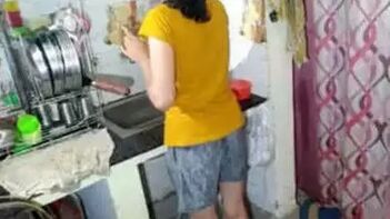 Desi Savitha Getting Pounded Hard in the Kitchen by Her Lover