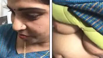 Indian Babe Teases Dick With Her Juicy Tits, Pulling Clothes Up For Dirty Fun