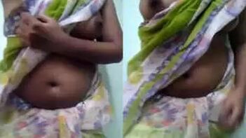 Indian Porn Model Teases with XXX Charms in Sari, No Fucking Around