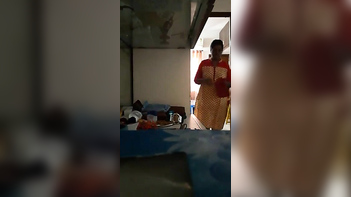 Tamil Wife in Tight Clothes Caught on Hidden Cam