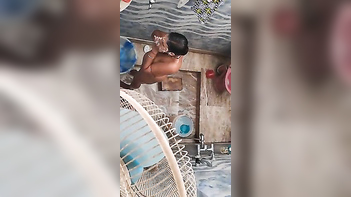 Desi Bhabi Caught on Hidden Cam in the Bath, Soaking Wet and Filthy Dirty Talk