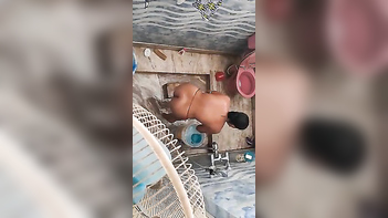 Desi Bhabi Caught on Hidden Cam in the Bath, Soaking Wet and Filthy Dirty Talk