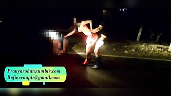 Damn Sexy Desi Chick Sucking Dick Outdoors at Midnight – Wild horny action!